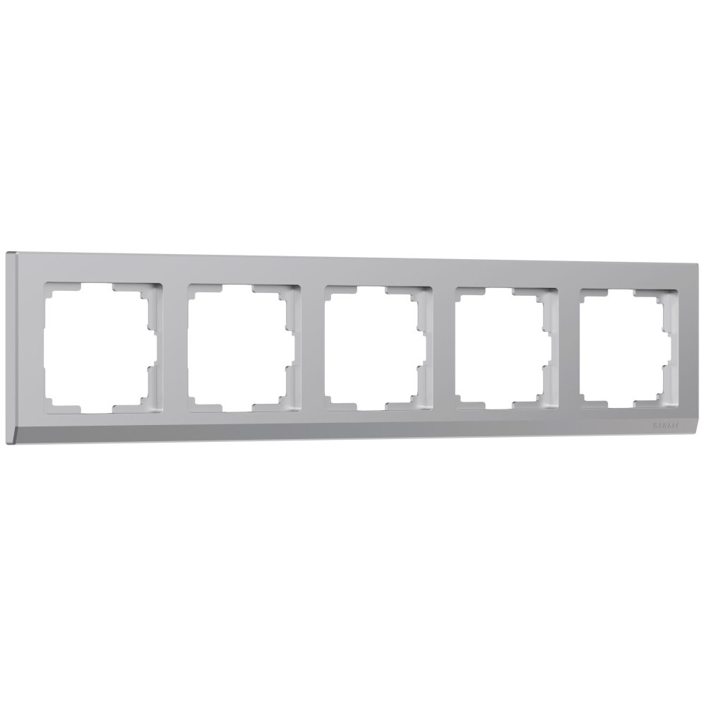 Рамка на 5 постов (серебряный) Stark W0051806 Werkel a050907