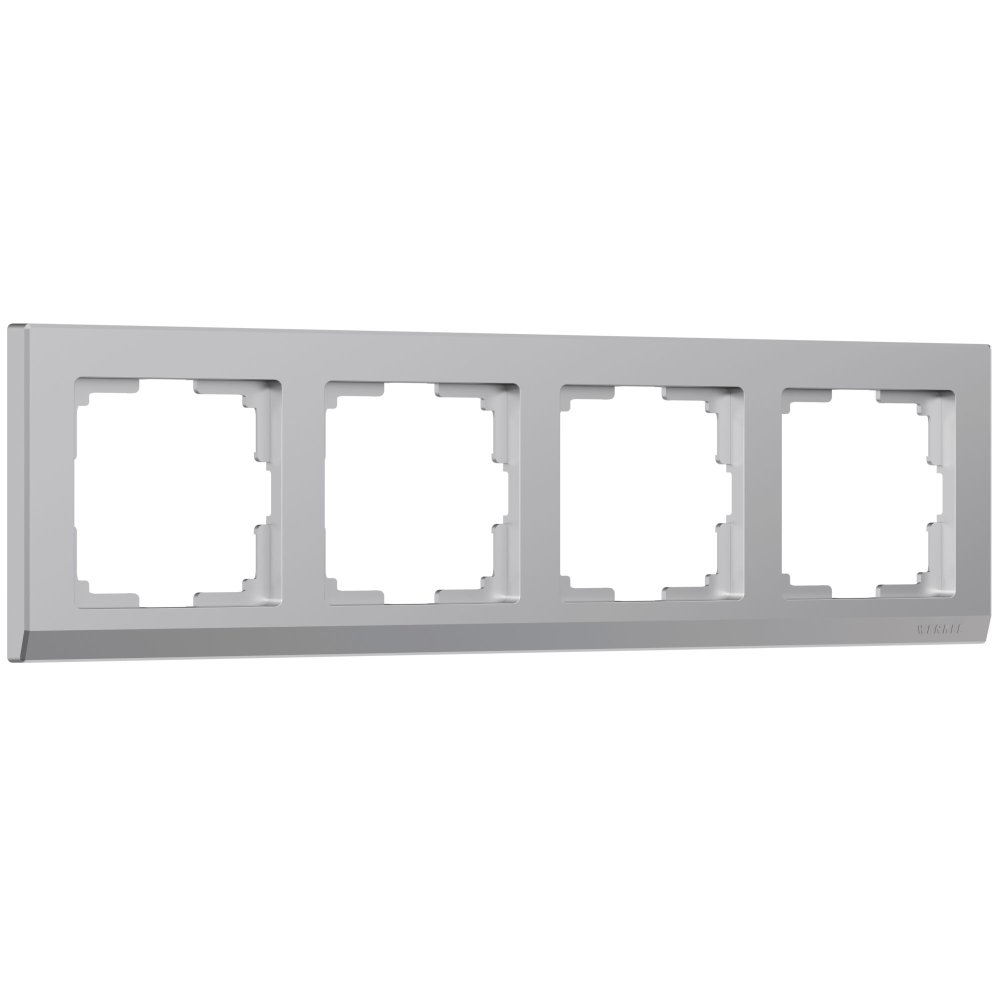 Рамка на 4 поста (серебряный ) Stark W0041806 Werkel a050912