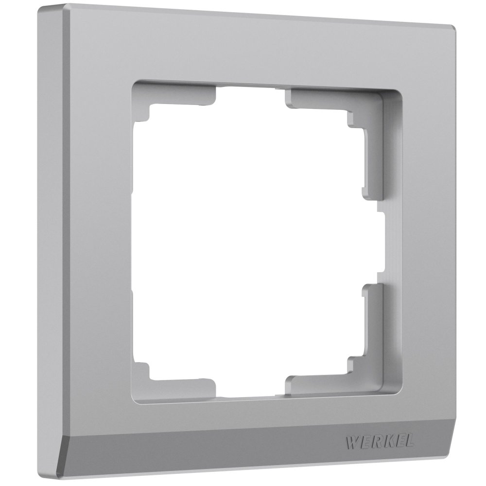 Рамка на 1 пост (серебряный) Stark W0011806 Werkel a050917
