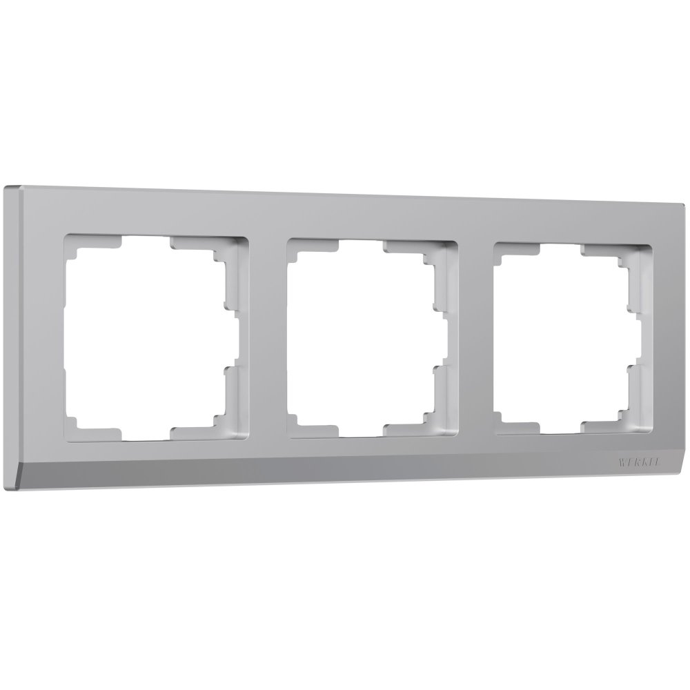 Рамка на 3 поста (серебряный) Stark W0031806 Werkel a050922