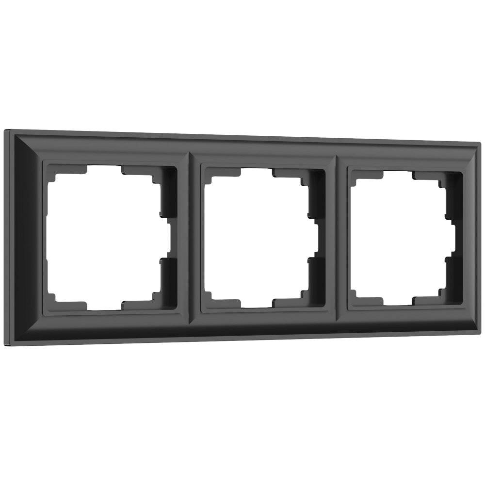 Рамка на 3 поста (черный матовый) Fiore W0032208 Werkel a051026