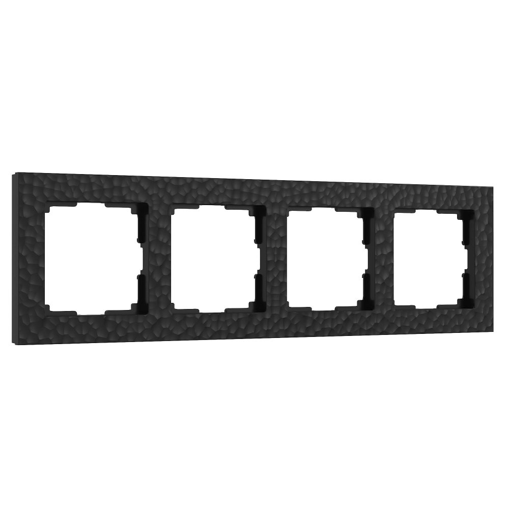 Рамка на 4 поста (черный) Hammer W0042408 Werkel a052527
