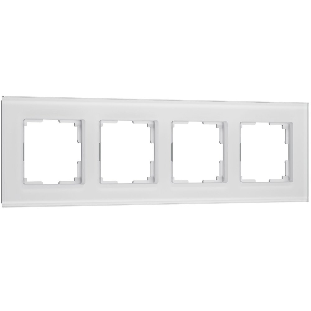 Рамка на 4 поста Senso (белый, стекло soft-touch) W0043101 Werkel a064567
