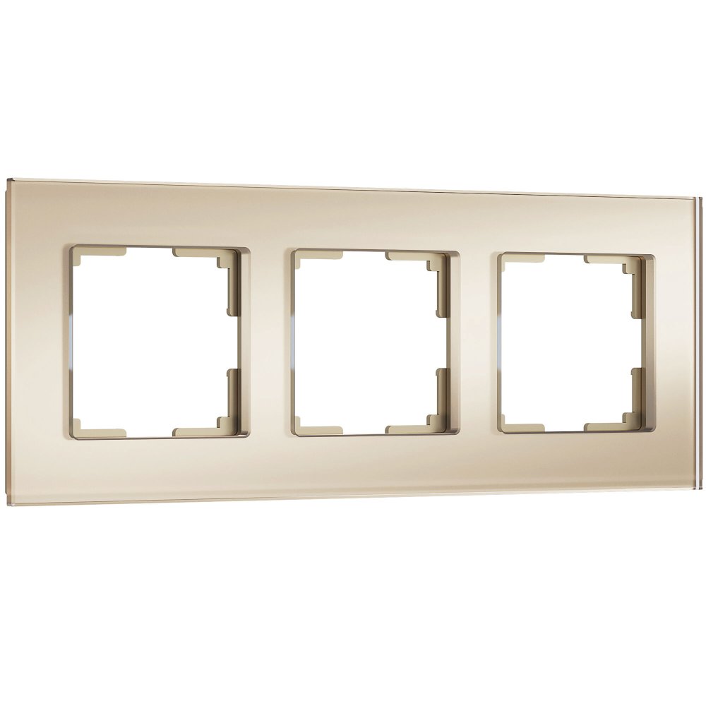 Рамка на 3 поста Senso (шампань, стекло soft-touch) W0033111 Werkel a064578