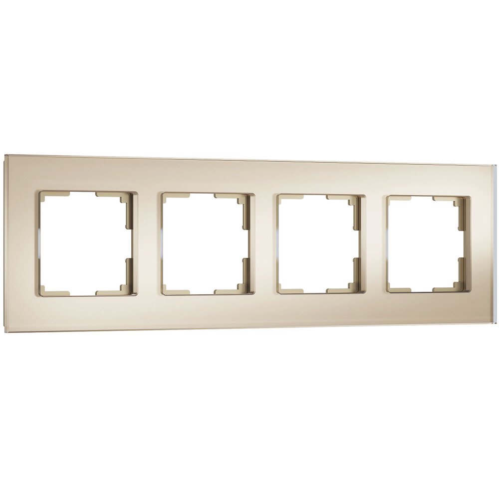 Рамка на 4 поста Senso (шампань, стекло soft-touch) W0043111 Werkel a064579