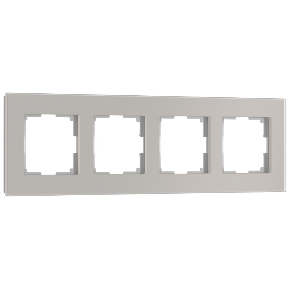 Рамка на 4 пост Senso (дымчатый, стекло soft-touch) W0043117 Werkel a067418