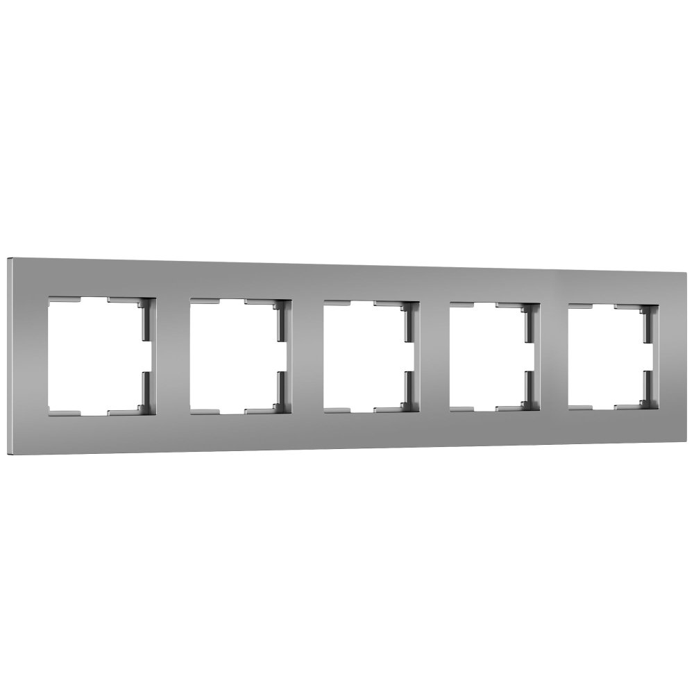 Рамка на 5 постов Slab (серебро софт) W0052965 Werkel a067789
