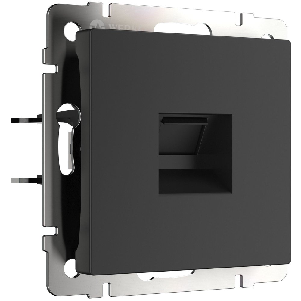 Розетка Ethernet RJ-45 cat. 6A экранированная (черный матовый) W5120108 Werkel a069685