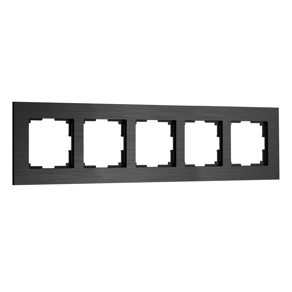 Рамка на 5 постов AluMax (черный алюминий) W0053508 Werkel a069966