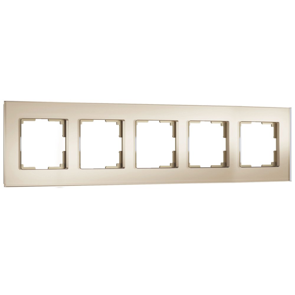 Рамка на 5 постов Senso (шампань, стекло soft-touch) W0053111 Werkel a069970