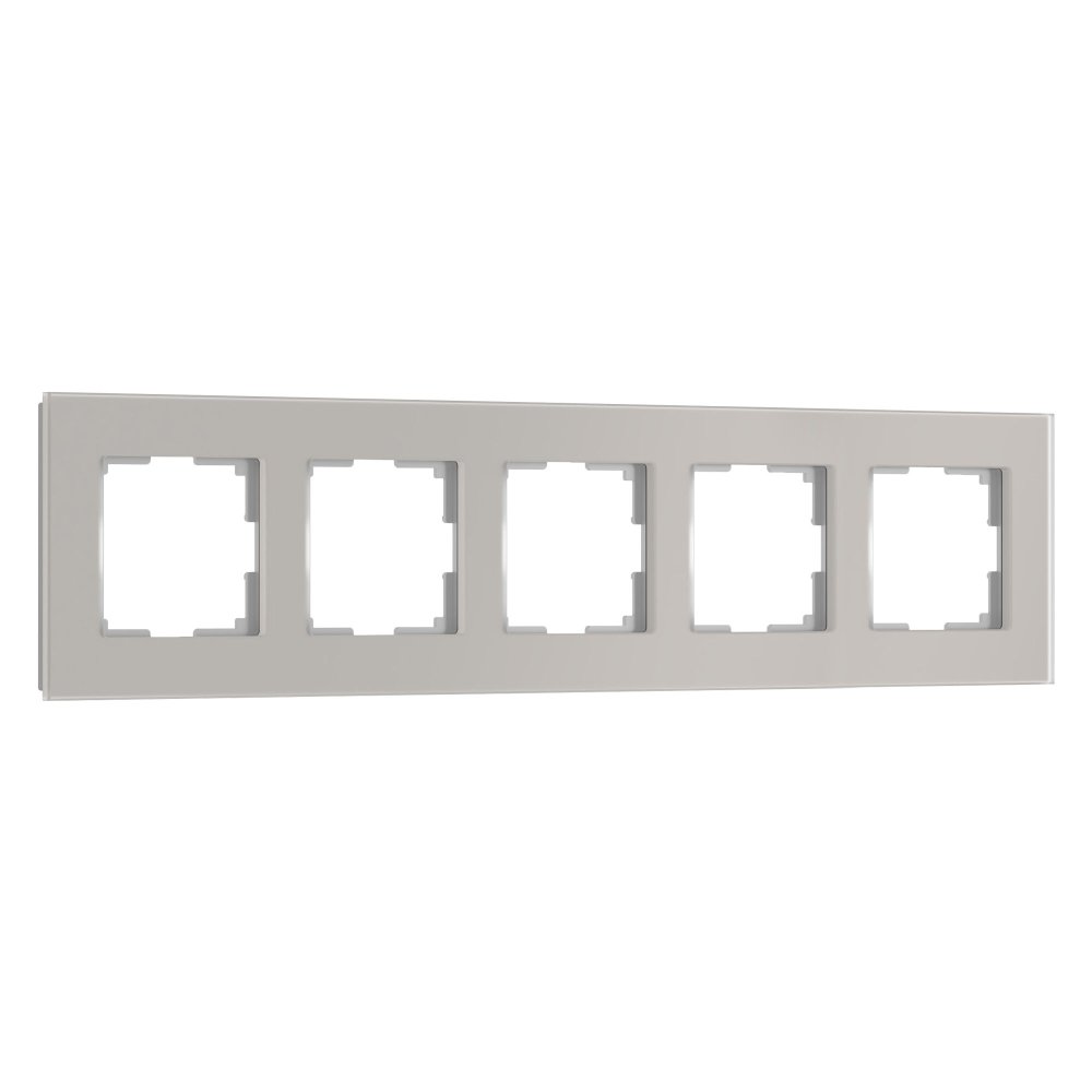 Рамка на 5 постов Senso (дымчатый, стекло soft-touch) W0053117 Werkel a069971
