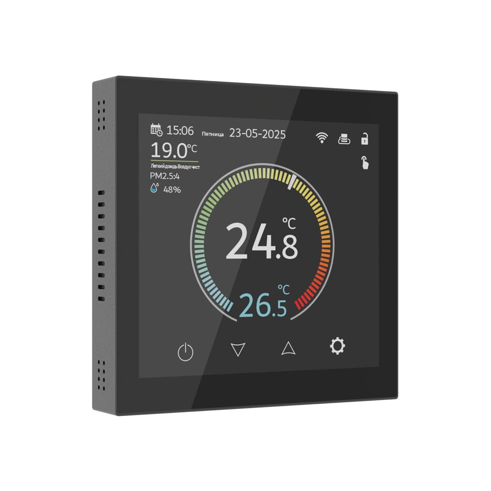 Умный сенсорный терморегулятор с LCD дисплеем (черный) W1851108 Werkel a071214