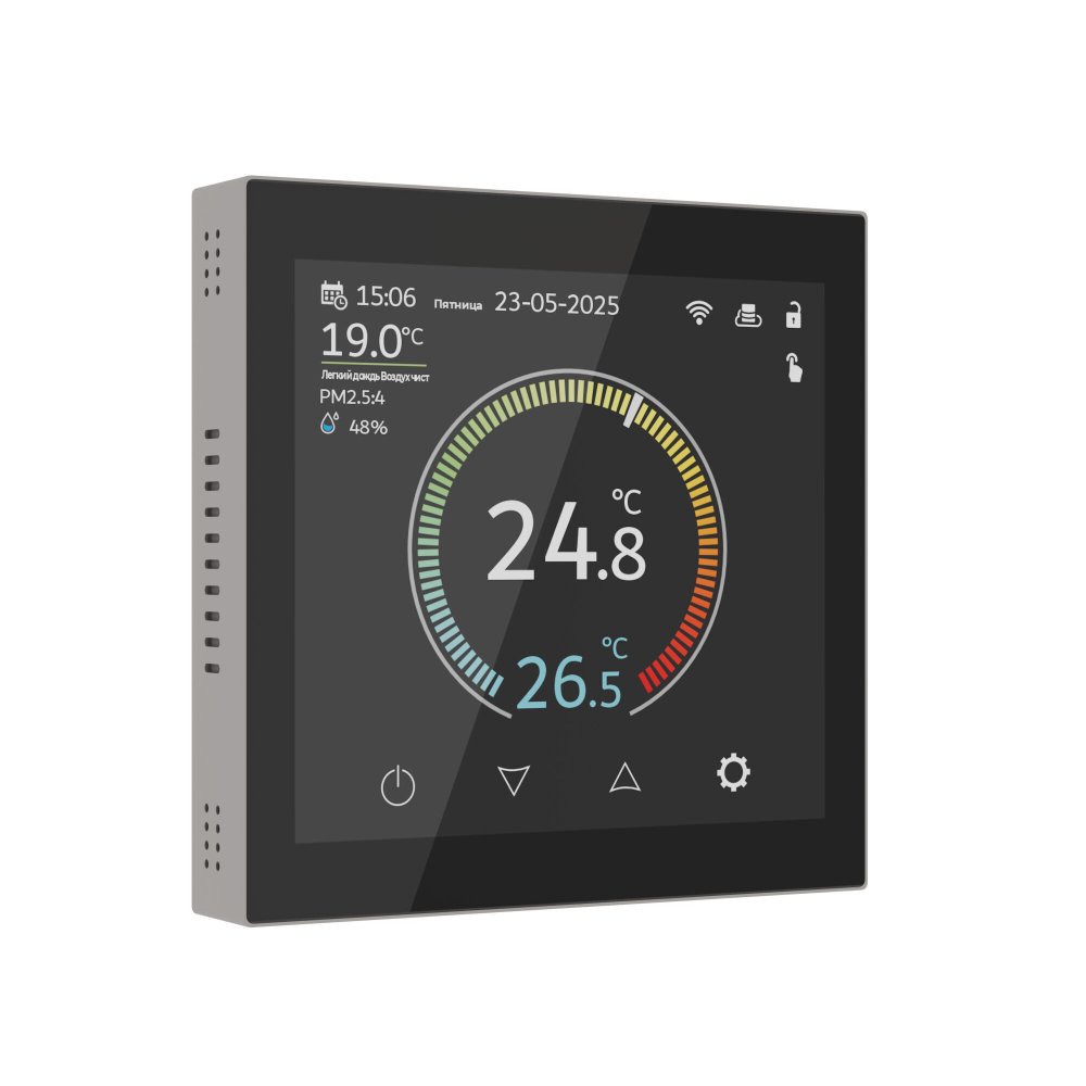 Умный сенсорный терморегулятор с LCD дисплеем (дымчатый) W1851104 Werkel a071605
